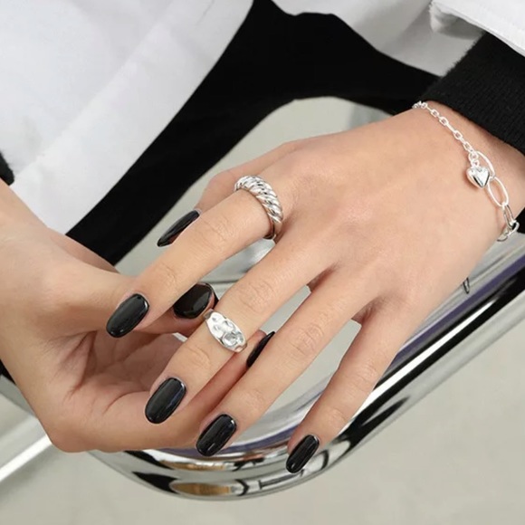 NEW 925 STERLING SILVER FRENCH ADJUSTABLE RING, CUTE RING, SHINY RING. - Picture 5 of 6